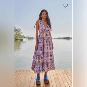 FARMRio Floral Pink Sleeveless Maxi Dress